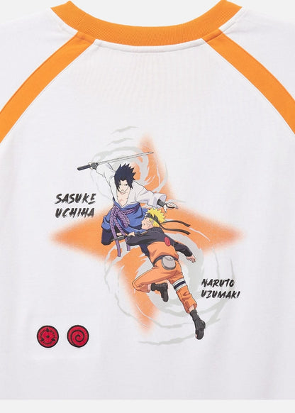 Áo Thun Cổ Tròn Tay Ngắn Áo Thun Tay Ngắn Vải Thermo Mesh Thoáng Mát Naruto 10 Trắng