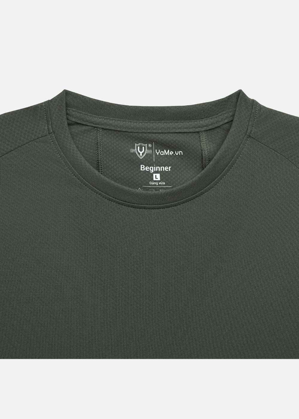 Áo Thun Cổ Tròn Tay Ngắn Áo Thun The Beginner M001 Xanh Rêu