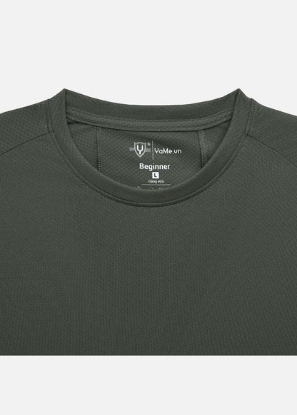 Áo Thun Cổ Tròn Tay Ngắn Áo Thun The Beginner M001 Xanh Rêu