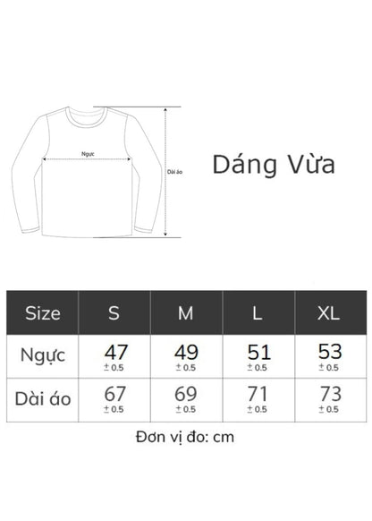 Áo Thun Tay Dài Áo Thun The Beginner M003 Xanh Xám