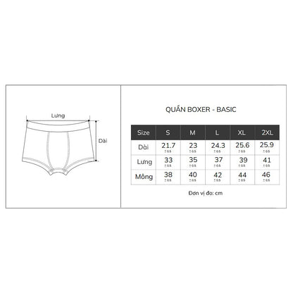 Quần Lót Nam Boxer Vải Lụa Băng #Y2010 L02 Xám