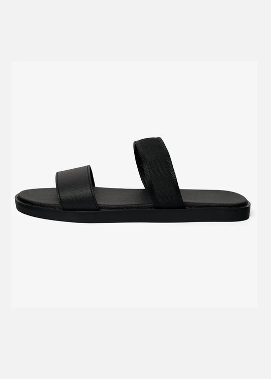 Dép Đế Thấp Two-strap Slides #Y2010 18 Đen - YaMe.vn