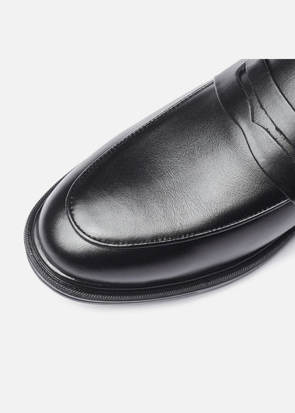Giày Tây Cột Dây Da Thật Giày Real Leather 02 Đen