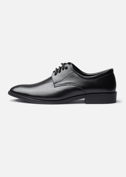 Giày Tây Cột Dây Da Thật Giày Real Leather 03 Đen