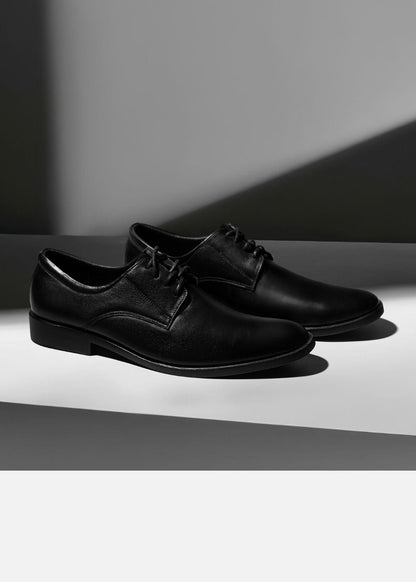 Giày Tây Cột Dây Da Thật Giày Real Leather 03 Đen