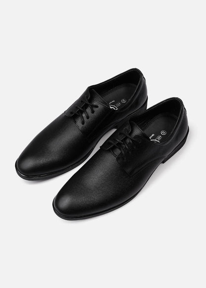 Giày Tây Cột Dây Da Thật Giày Real Leather 04 Đen