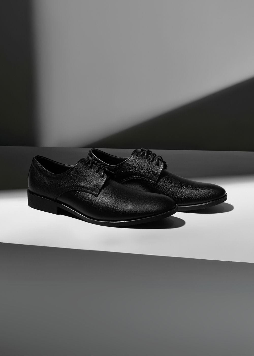 Giày Tây Cột Dây Da Thật Giày Real Leather 04 Đen