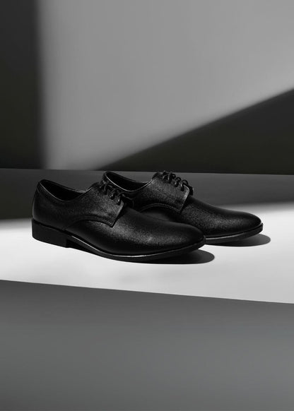 Giày Tây Cột Dây Da Thật Giày Real Leather 04 Đen