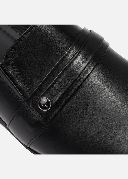 Giày Tây Cột Dây Da Thật Giày Real Leather 05 Đen