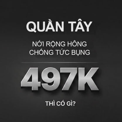 Quần Tây EasyCare™ Vải Dệt Vân Nổi Ít Nhăn Đai Hông Nới Rộng Chống Tức Bụng The CEO 017 Màu Đen Dáng Ôm Vừa F2
