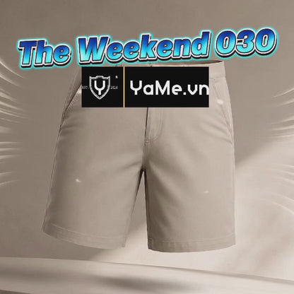 Quần Đùi Casual DurableTex™ Dây Rút Ẩn Tự Thu Nhỏ Vòng Lưng The Weekend 030 Màu Đen Dáng Rộng Rãi F4