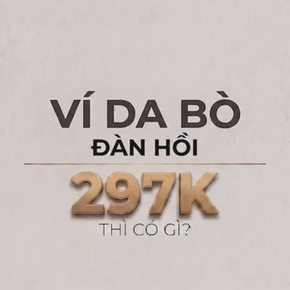 Ví Ngang Da Bò Thịnh Vượng 007 Màu Đen
