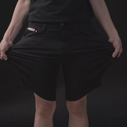 Quần Đùi Jeans ColorLock™ Giữ Màu Đen Sâu Lâu Bạc Màu Tek Black Jean 006 Màu Đen Dáng Ôm Vừa F2