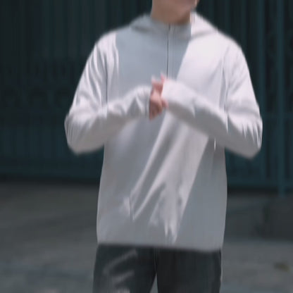 Áo Khoác Hoodie AirDry™ Vải Nhẹ Thoáng Da The Minimalist 004 Màu Đen Dáng Ôm Vừa F2