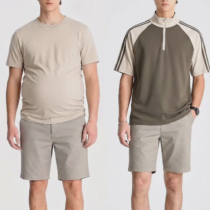 Áo Thun Cổ Polo FlexFit™ Raglan Sọc Tay Trẻ Trung Vải Mềm Mịn Cử Động Thoải Mái The No Style 240 Màu Đen Trắng Dáng Rộng Rãi F4