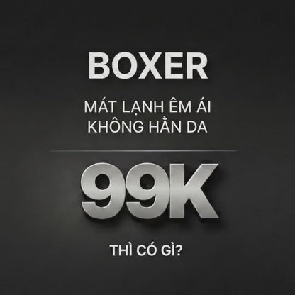 Quần Lót Boxer Ngắn Seamless FlexFit™ Dệt Khối Không Hằn Da #Y2010 075 Đen