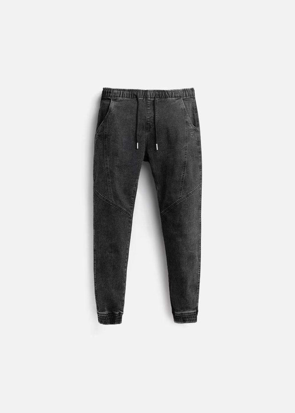 Quần Jeans Lưng Thun DurableTex™ Bo Ống Đứng Phom The Original 102 Màu Đen Dáng Vừa Vặn F3