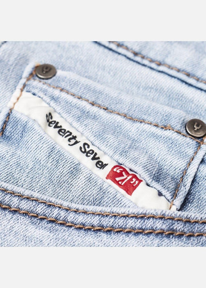 Quần Jeans Slimfit Rách Gối Co Giãn The Original M052 Xanh Dương Nhạt - YaMe.vn