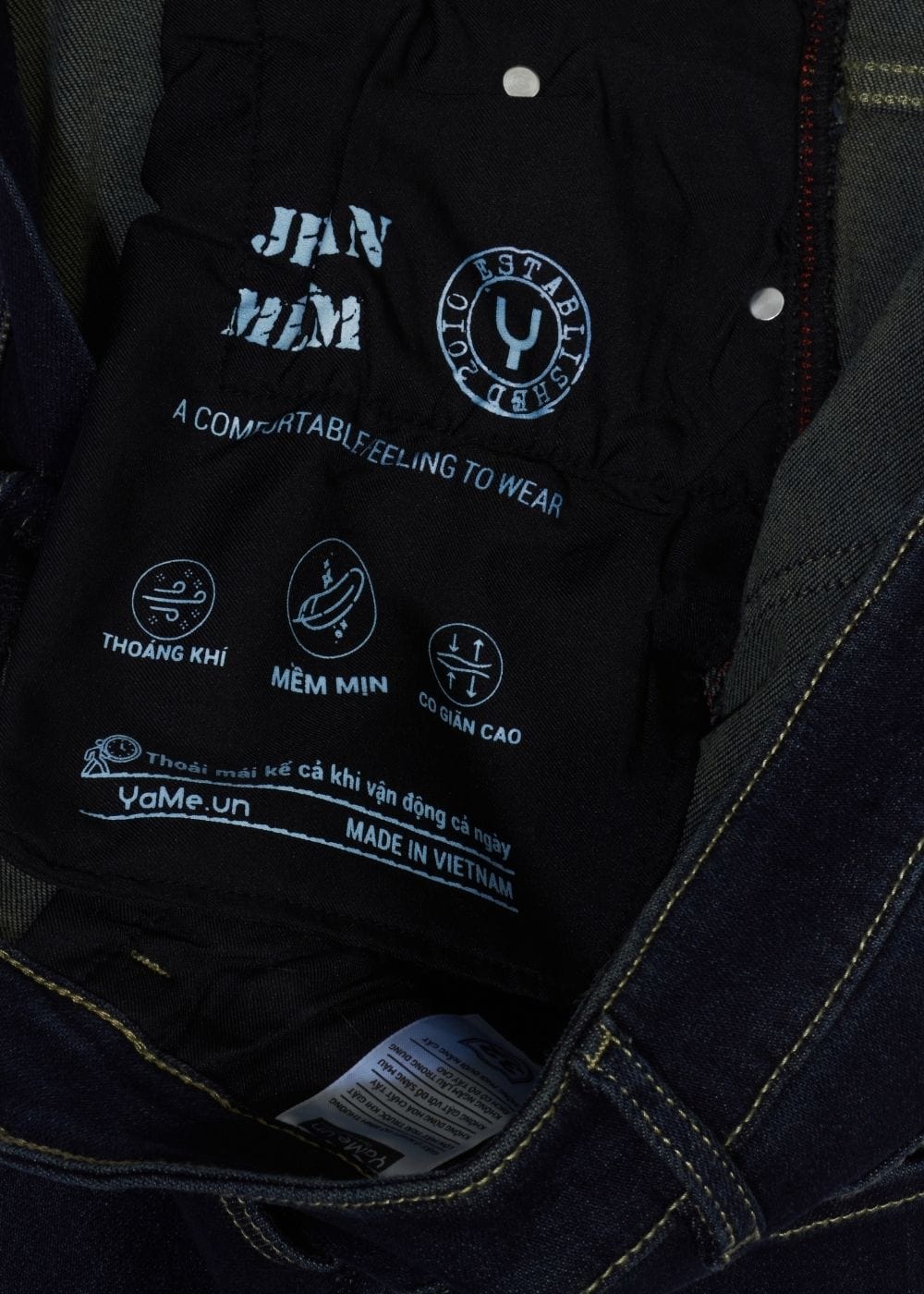 Quần Jeans Straight Quần Jean The Original 01 Xanh Đen