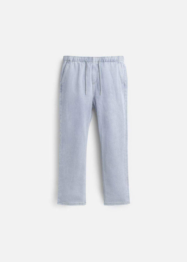 Quần Jeans Lưng Thun DurableTex™ Bền Co Giãn Êm Bụng The Original 101 Màu Xanh Dương Nhạt Dáng Rộng Rãi F4