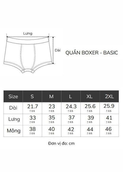 Quần Lót Boxer Ngắn Quần Lót Boxer Ngắn #Y2010 L01 Đen