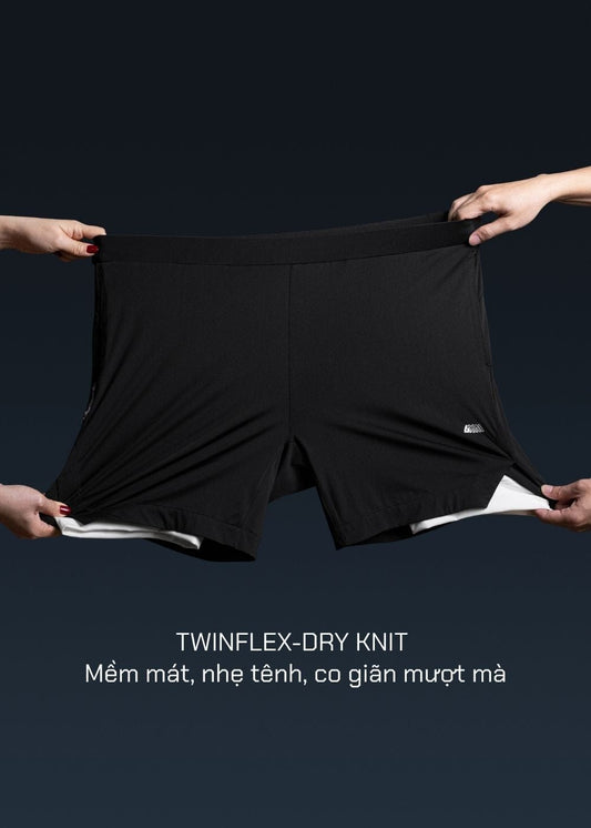Quần Short Dù Quần short thể thao (Athletic shorts) The Trainer 013 Đen