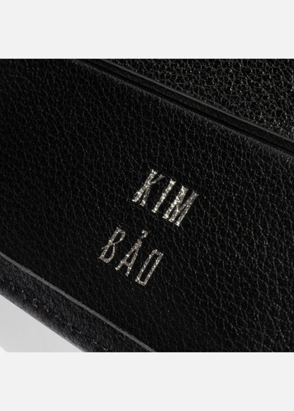 Ví Dáng Ngang Da Thật Ví Kim Bảo 02 Đen