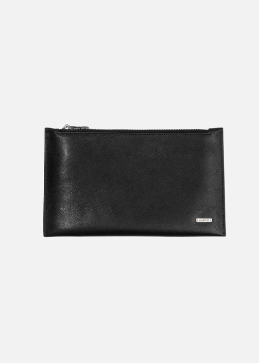 Ví Cầm Tay Da Bò Ý #Y2010 M4 Đen - YaMe.vn